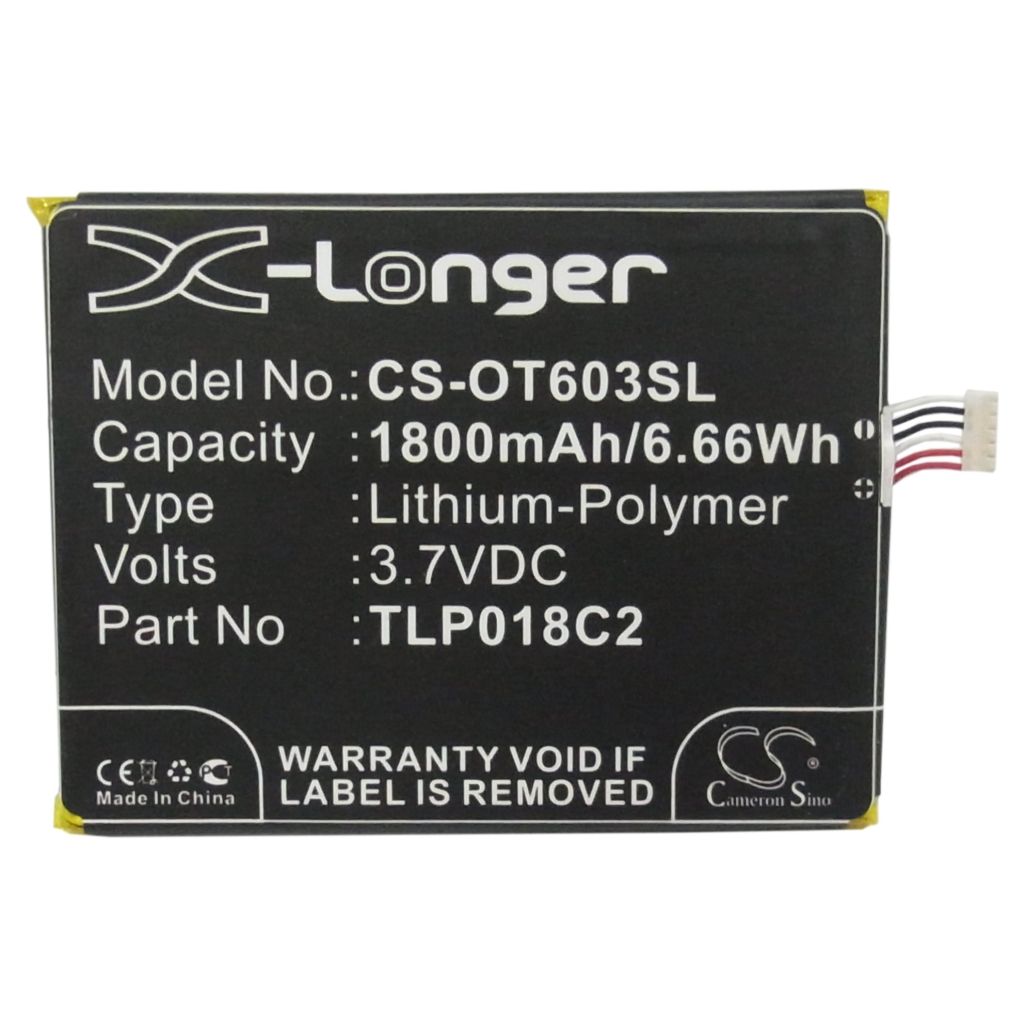 Kompatibilis akkumulátor csere Alcatel TLP018C2,TLP018C4
