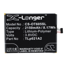 Kompatibilis akkumulátor csere Alcatel TLP021A2