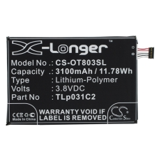Kompatibilis akkumulátor csere Alcatel TLP031C1,TLP031C2