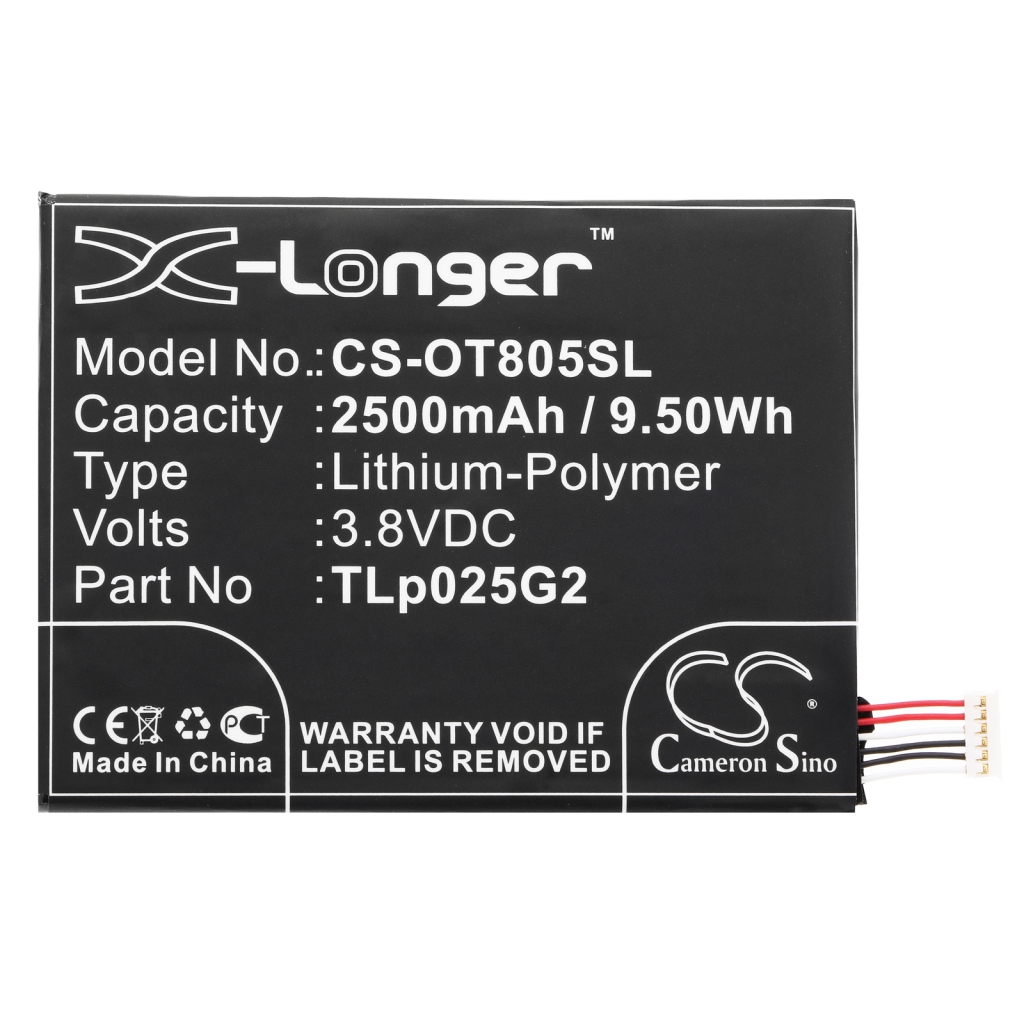 Kompatibilis akkumulátor csere Alcatel CAC2580010C2,TLP025G2
