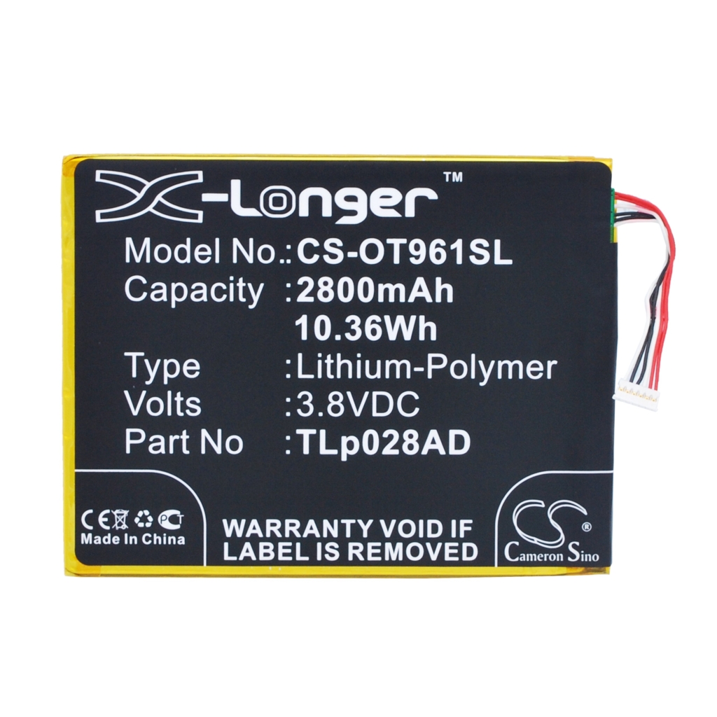 Kompatibilis akkumulátor csere Alcatel TLP028AC,TLP028AD,TLP034B
