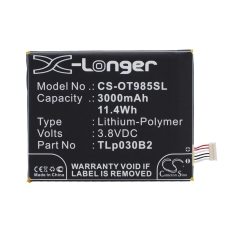 Kompatibilis akkumulátor csere Alcatel C3000003C1,TLP030B1,TLP030B2,TLP030J1