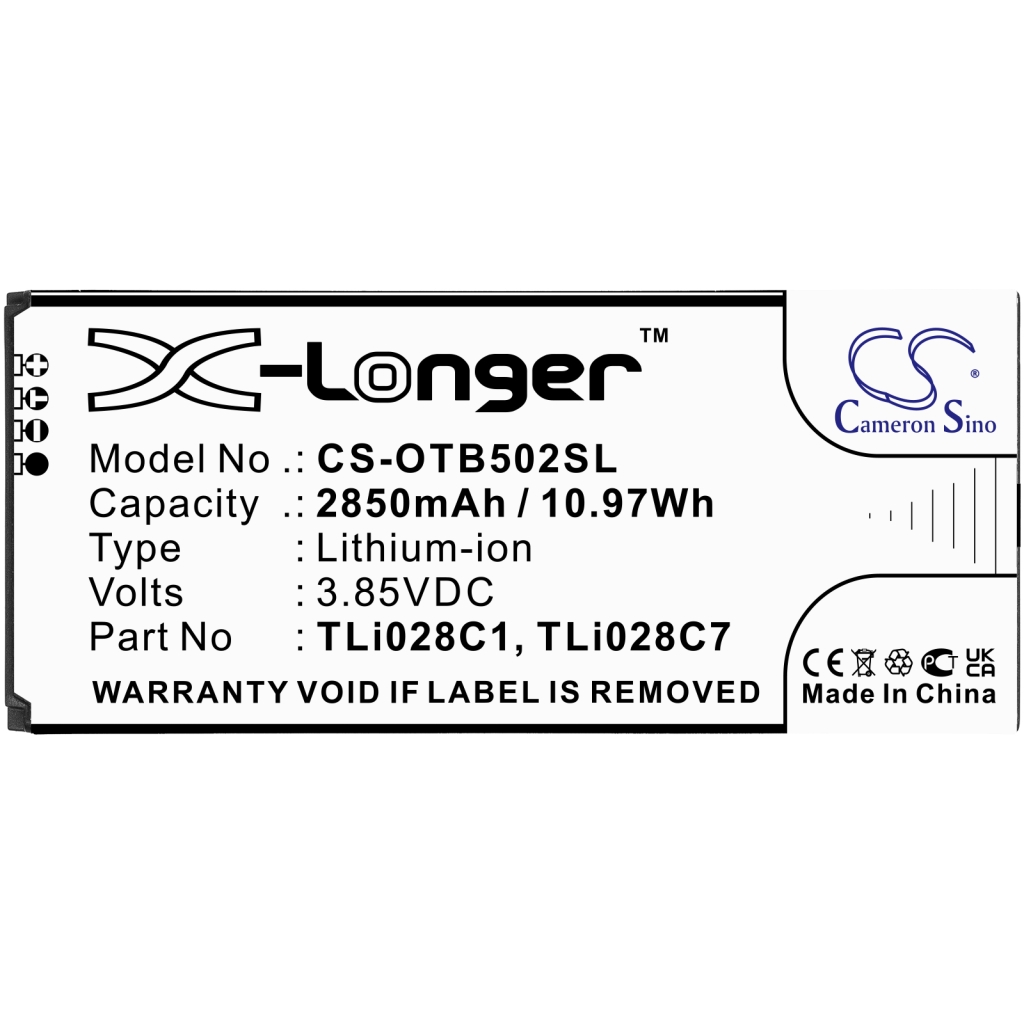 Kompatibilis akkumulátor csere Alcatel TLI028C1,TLI028C7,TLI028D7