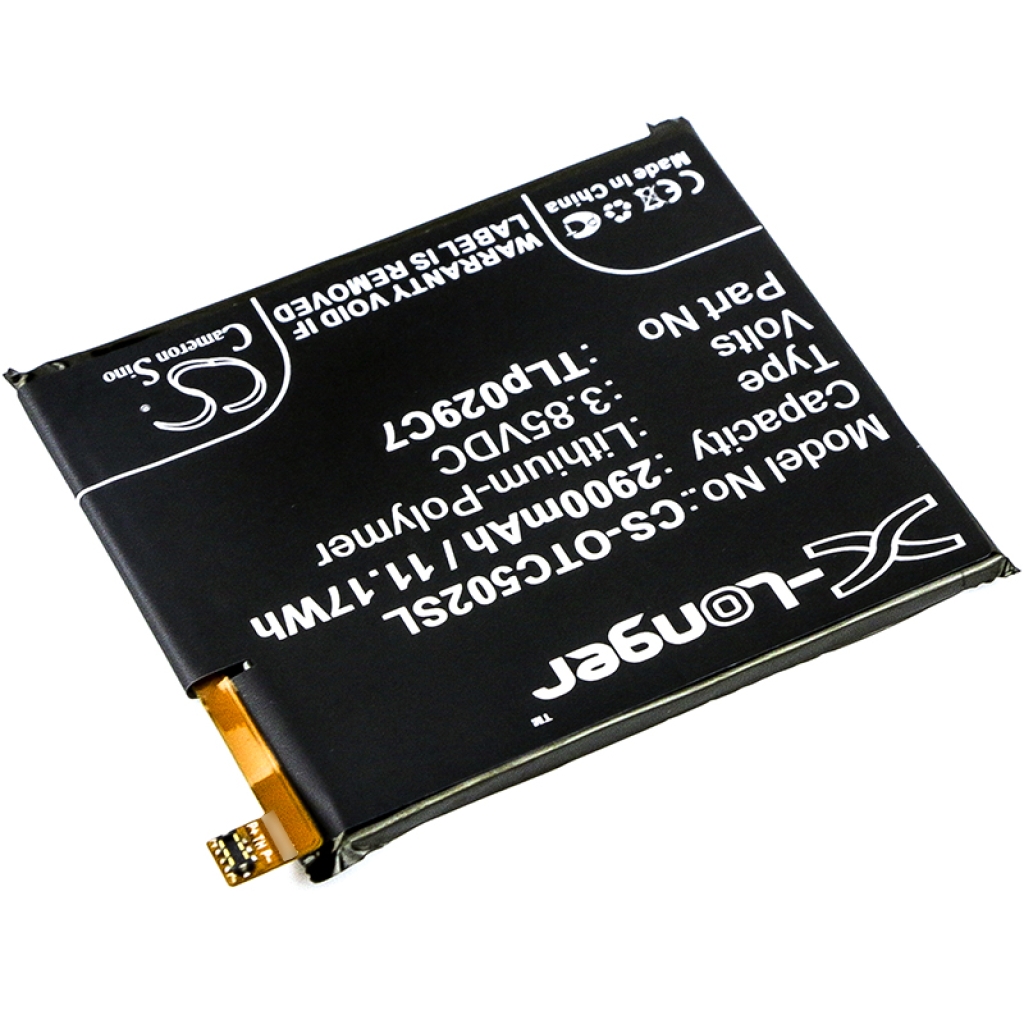 Kompatibilis akkumulátor csere Alcatel TLP029C7