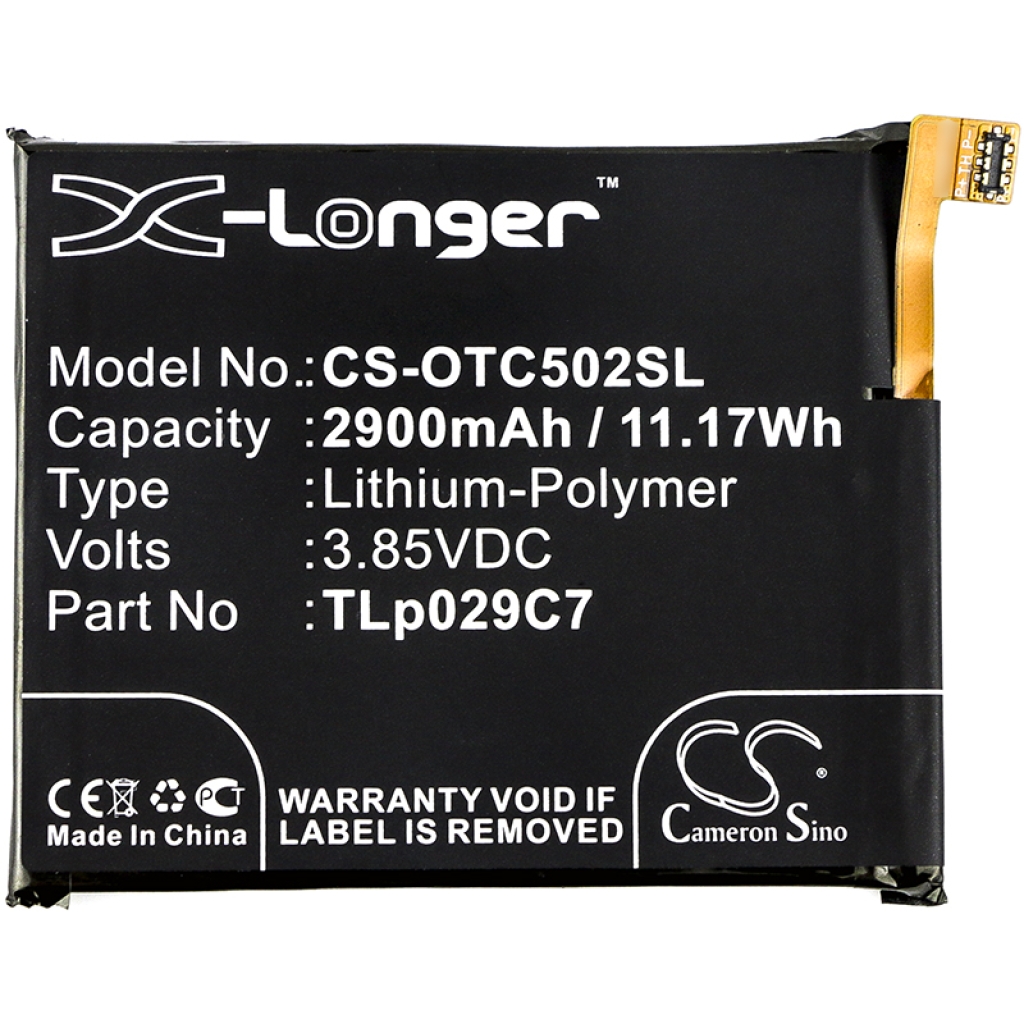 Kompatibilis akkumulátor csere Alcatel TLP029C7