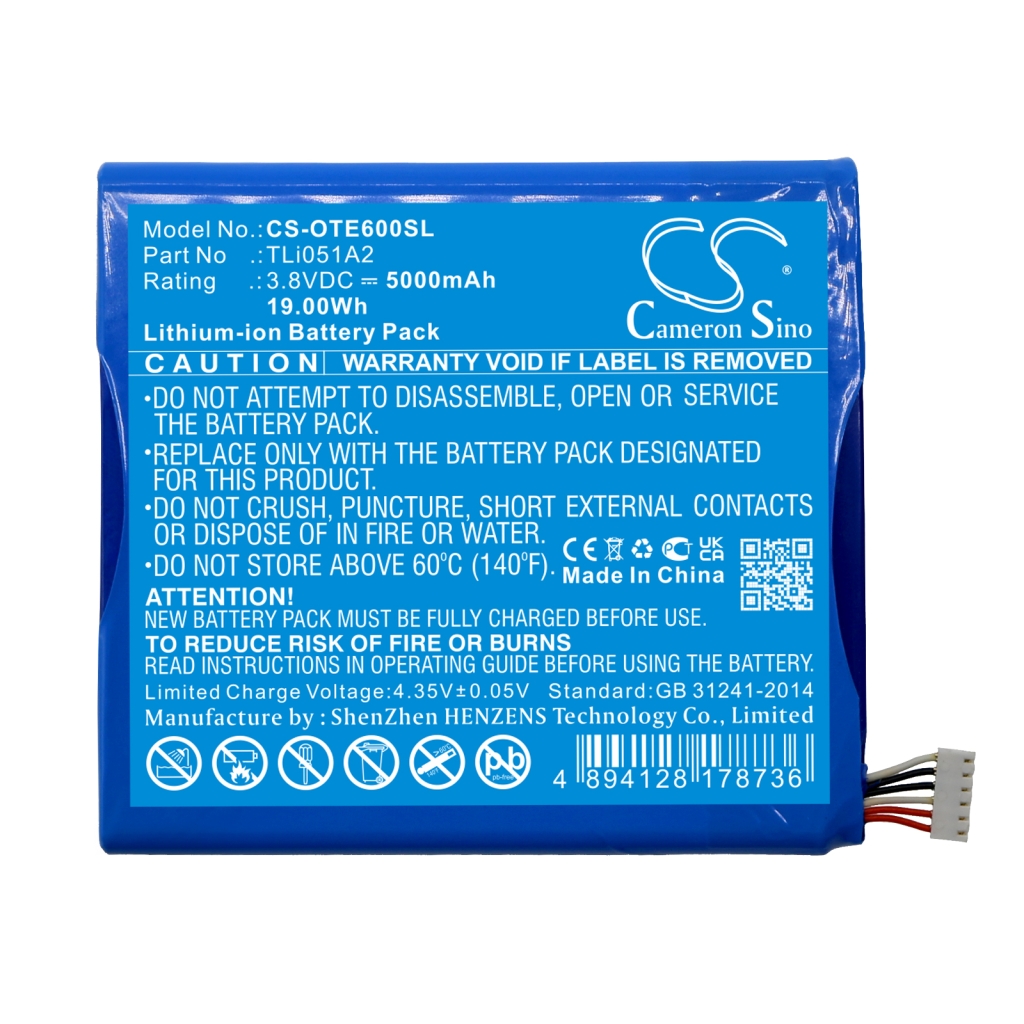 Kompatibilis akkumulátor csere Alcatel TLI051A2