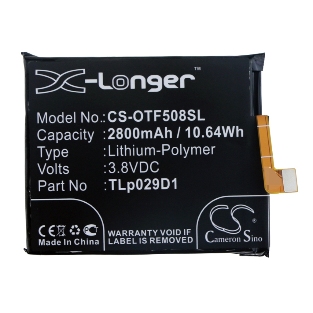 Kompatibilis akkumulátor csere Alcatel TLP029D1