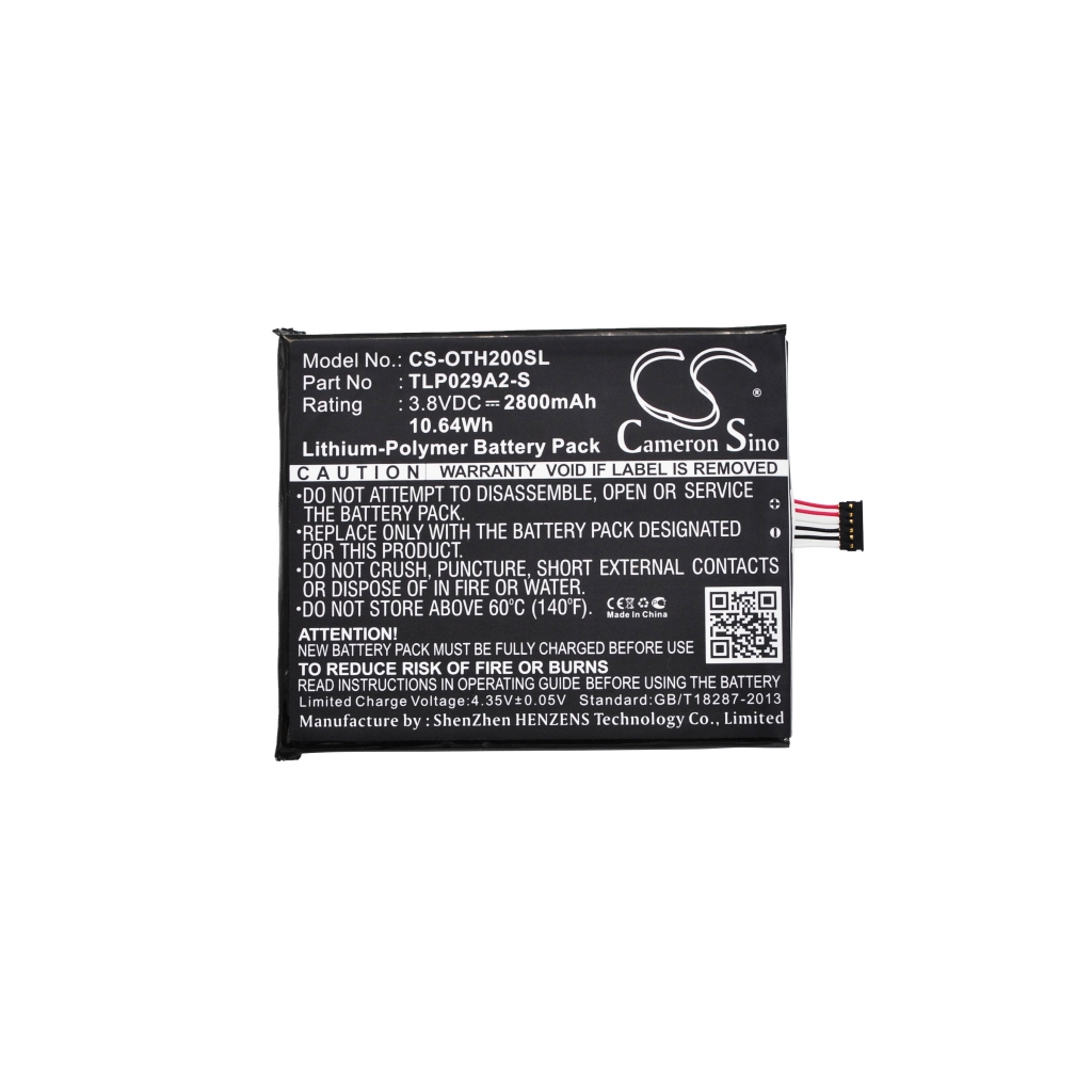 Kompatibilis akkumulátor csere Alcatel TLP029A2-S,TLP029AJ