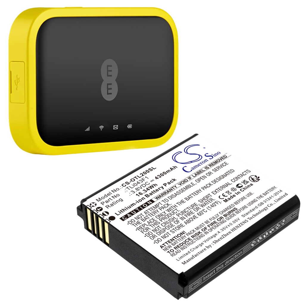 Kompatibilis akkumulátor csere Alcatel TLI043F1