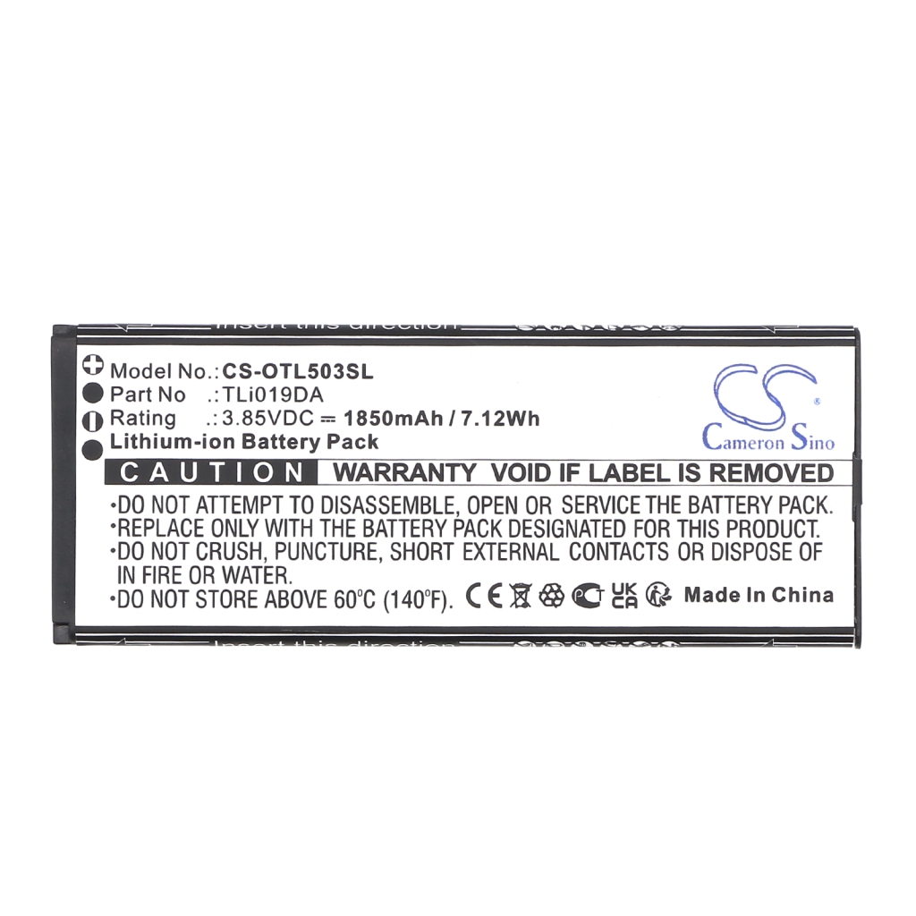 Kompatibilis akkumulátor csere Alcatel TLI019DA