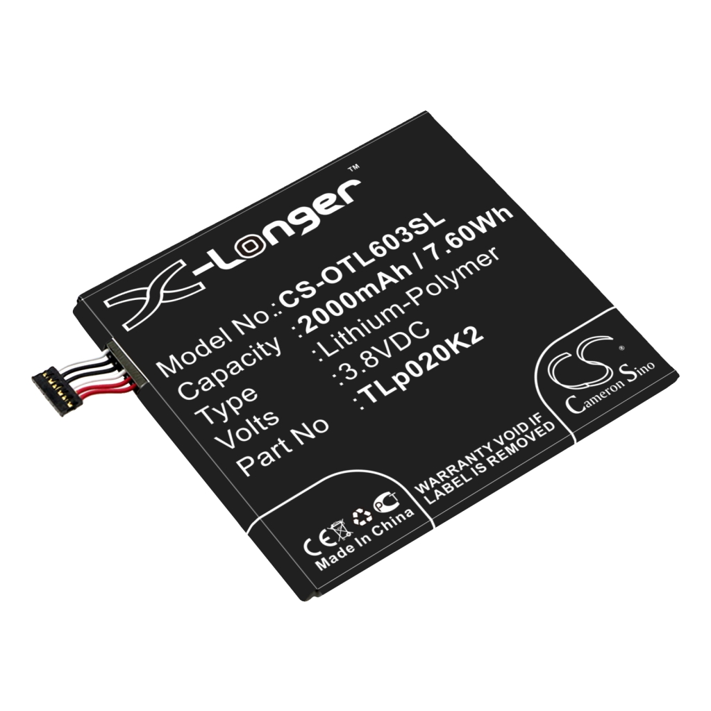 Kompatibilis akkumulátor csere Alcatel C2000023C2,TLP020K2