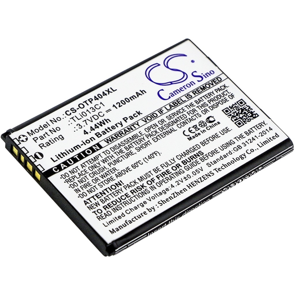 Kompatibilis akkumulátor csere Alcatel TLI013C1