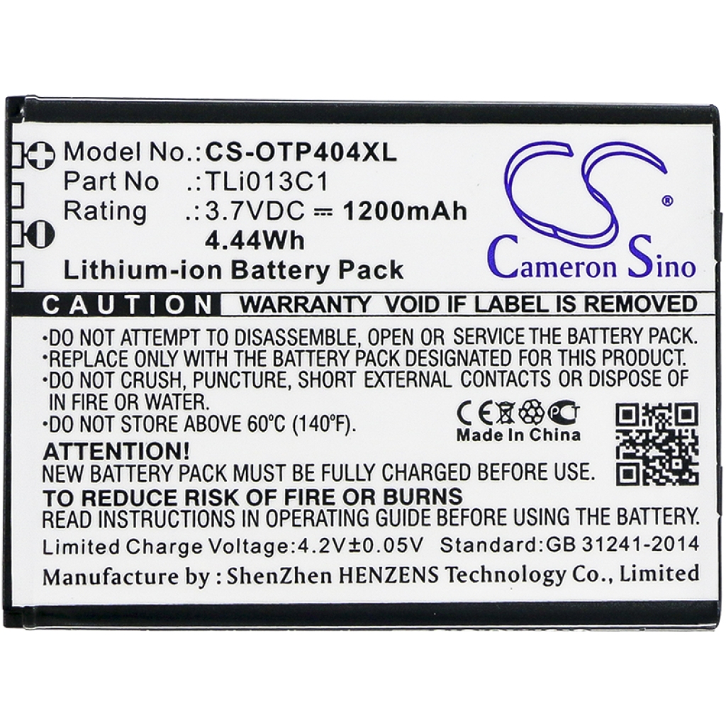 Kompatibilis akkumulátor csere Alcatel TLI013C1