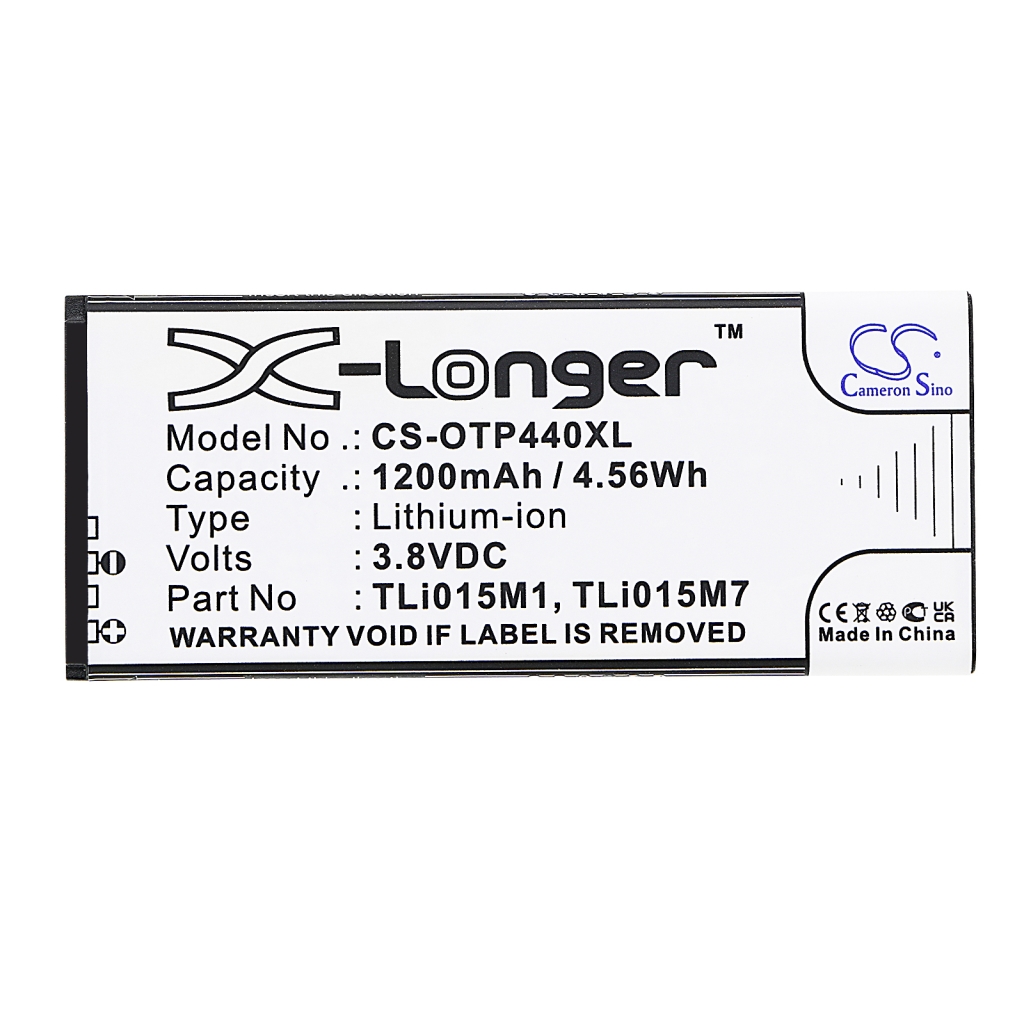 Kompatibilis akkumulátor csere Alcatel TLI015M1,TLI015M7,TLI015MA
