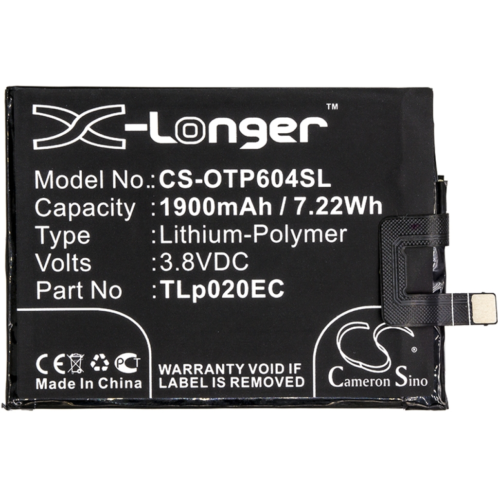 Kompatibilis akkumulátor csere Alcatel TLP020EC