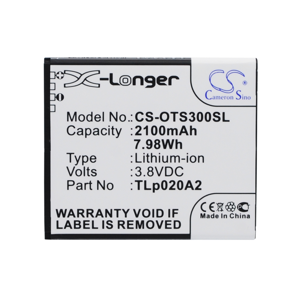 Kompatibilis akkumulátor csere Alcatel TLI020A1,TLP020A2