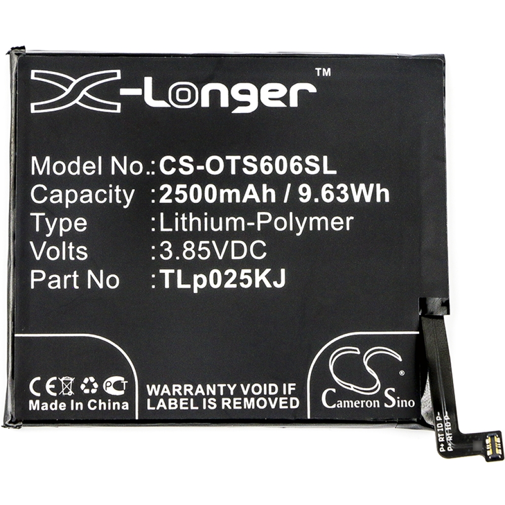 Kompatibilis akkumulátor csere Alcatel TLP025K1,TLP025KJ