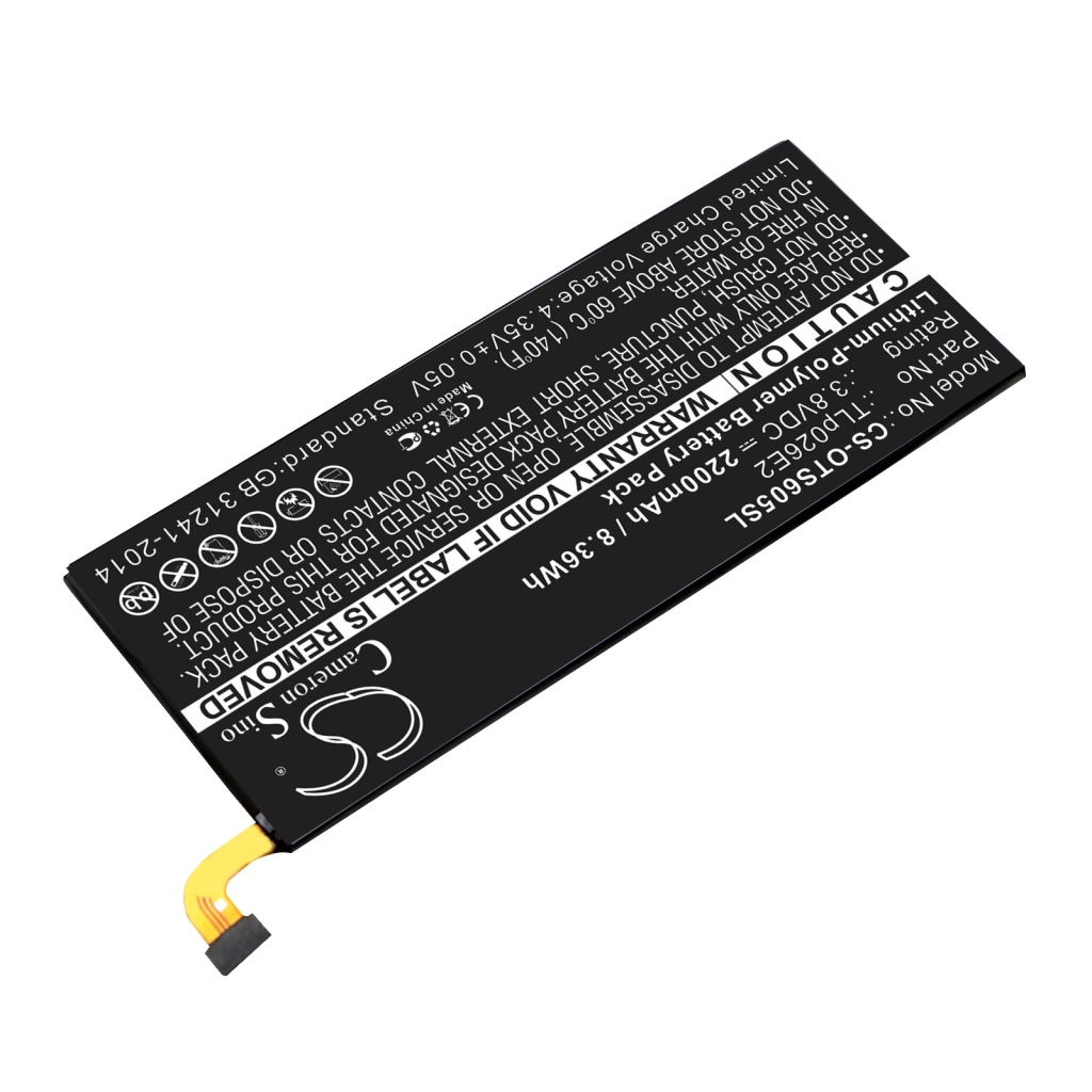 Kompatibilis akkumulátor csere Alcatel CAC2610005CJ,TLP026E2,TLP026EJ