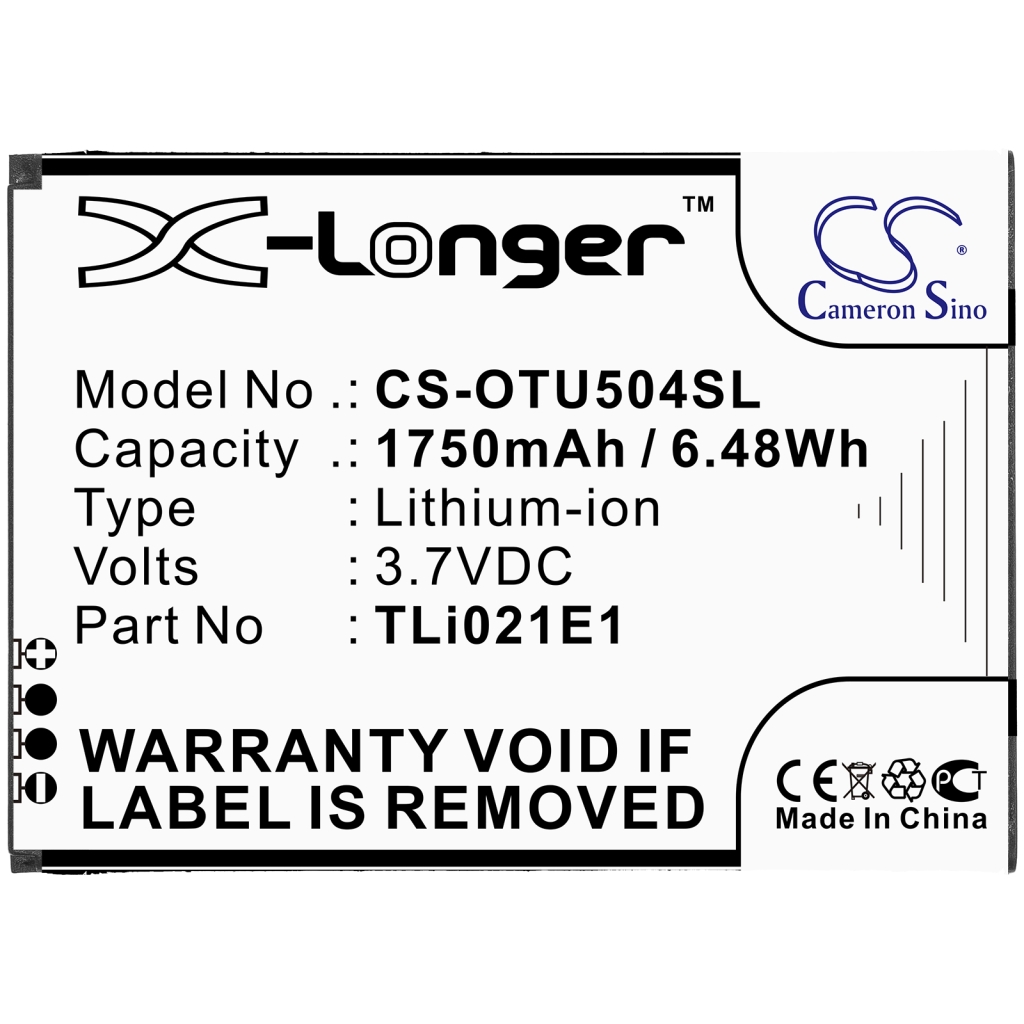 Kompatibilis akkumulátor csere Alcatel CAB2150008C1,TLI021E1
