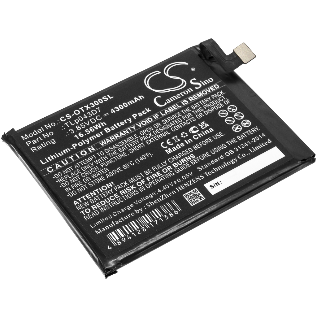 Kompatibilis akkumulátor csere Alcatel TLP043D7,TLP048A1,TLP048A7