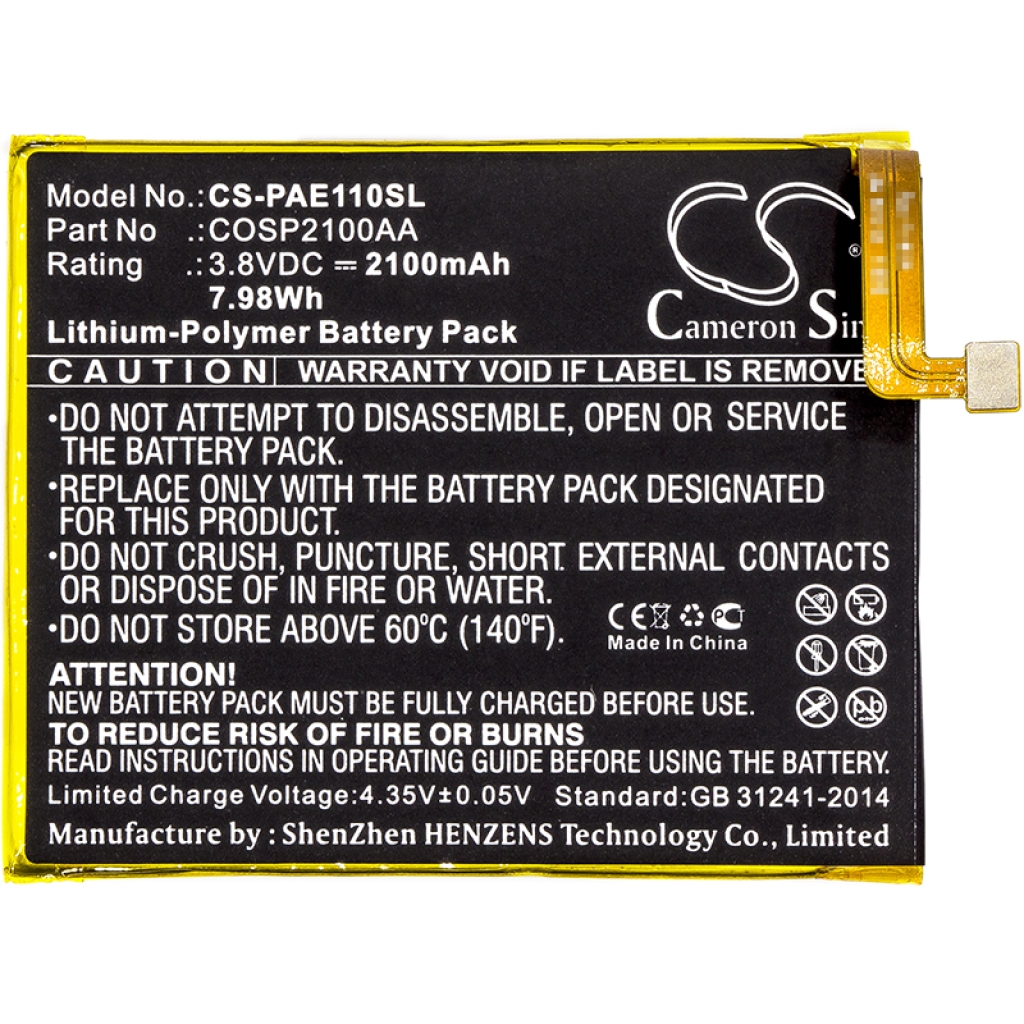 Kompatibilis akkumulátor csere Panasonic COSP2100AA