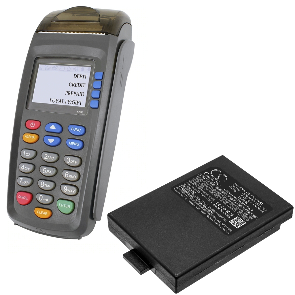 Akkumulátorok fizetési terminálokhoz Pax S90 3G (CS-PAS910BL)