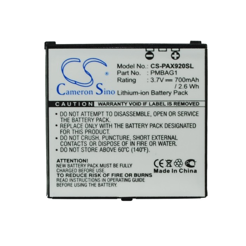 Akkumulátor kompatibilis a következőkkel Panasonic SoftBank CS-PAX920SL