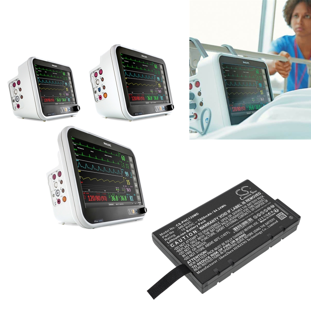 Akkumulátorok orvostechnikai eszközökhöz Philips Efficia CM10 (CS-PHC120MD)