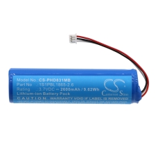 Compatible battery replacement for Philips 1S1PBL1865-2.6,NTA3459-4,NTA3460-4