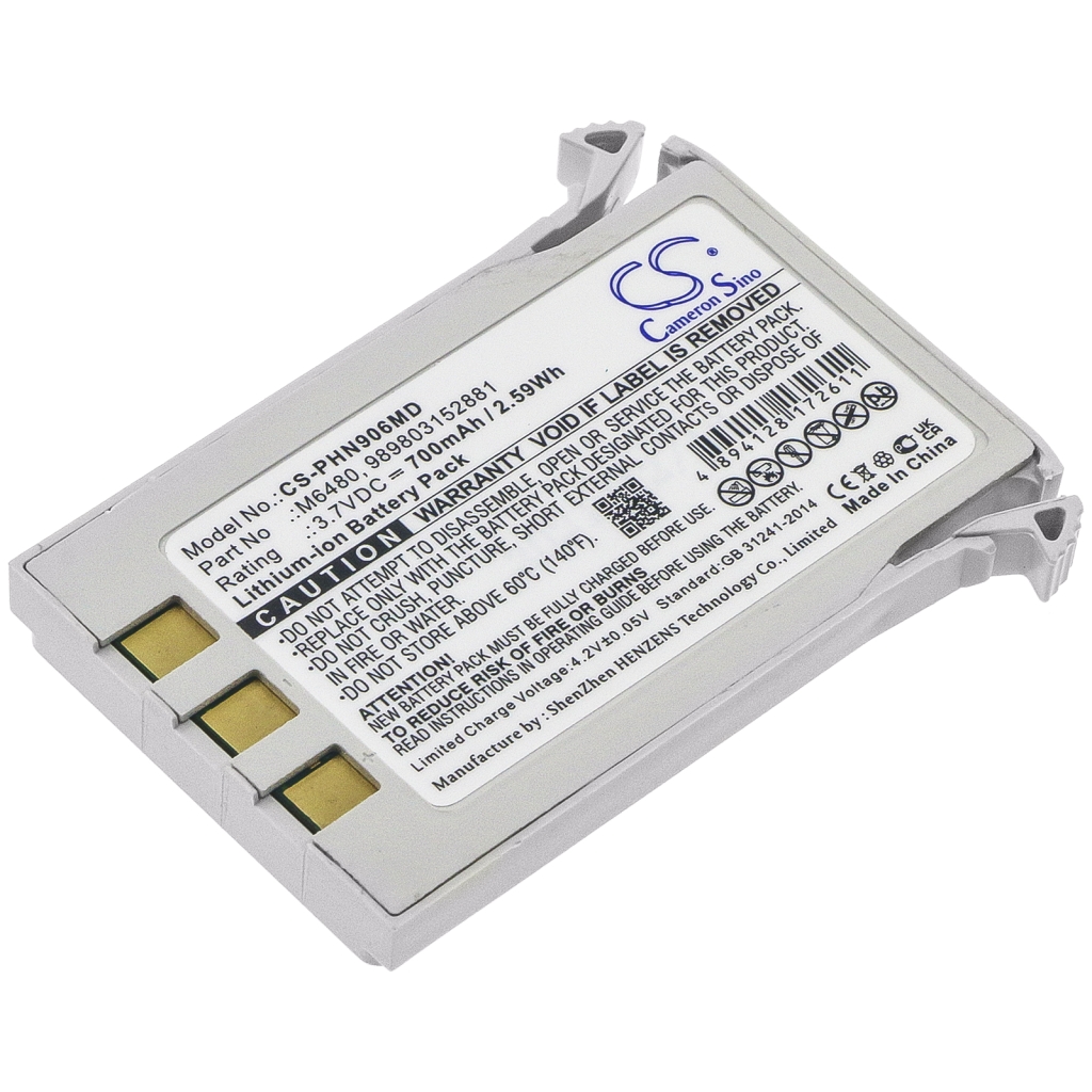Kompatibilis akkumulátor csere Philips 989803152881,M6480
