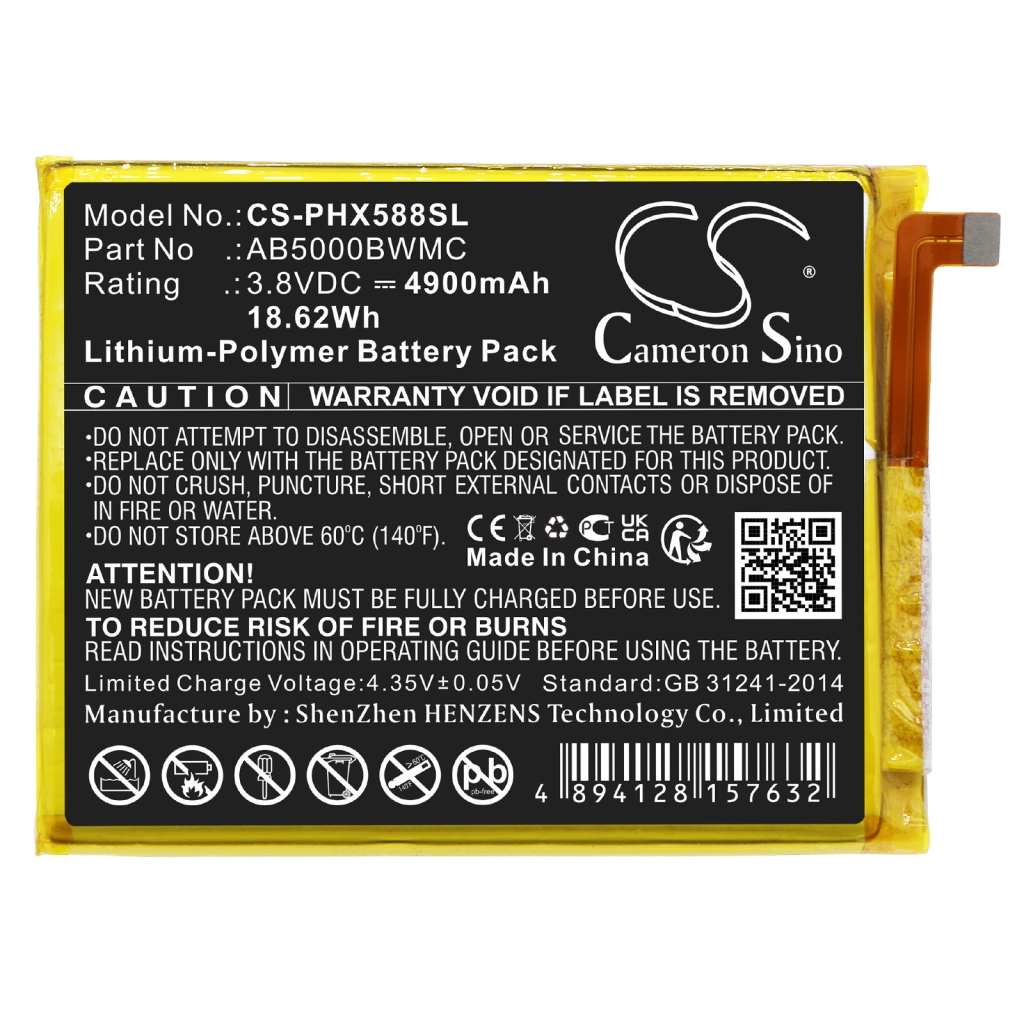 Kompatibilis akkumulátor csere Philips AB5000BWMC