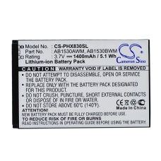 Kompatibilis akkumulátor csere Philips AB1530AWM,AB1530BWM