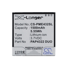 Kompatibilis akkumulátor csere Prestigio PAP4322 DUO
