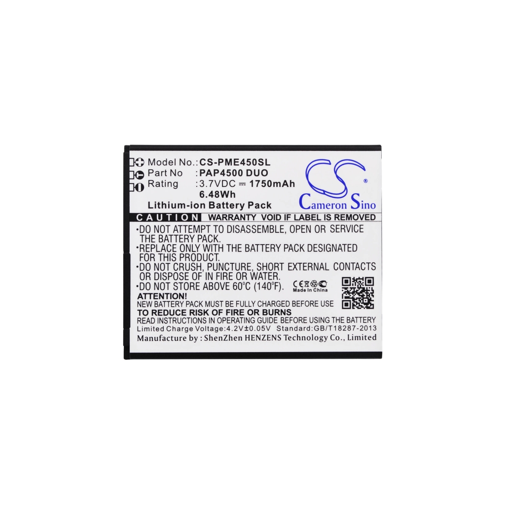 Kompatibilis akkumulátor csere Prestigio PAP4500 DUO