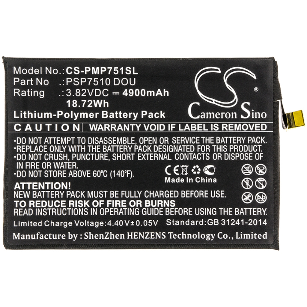 Akkumulátorok Helyettesíti a PSP7510 DOU