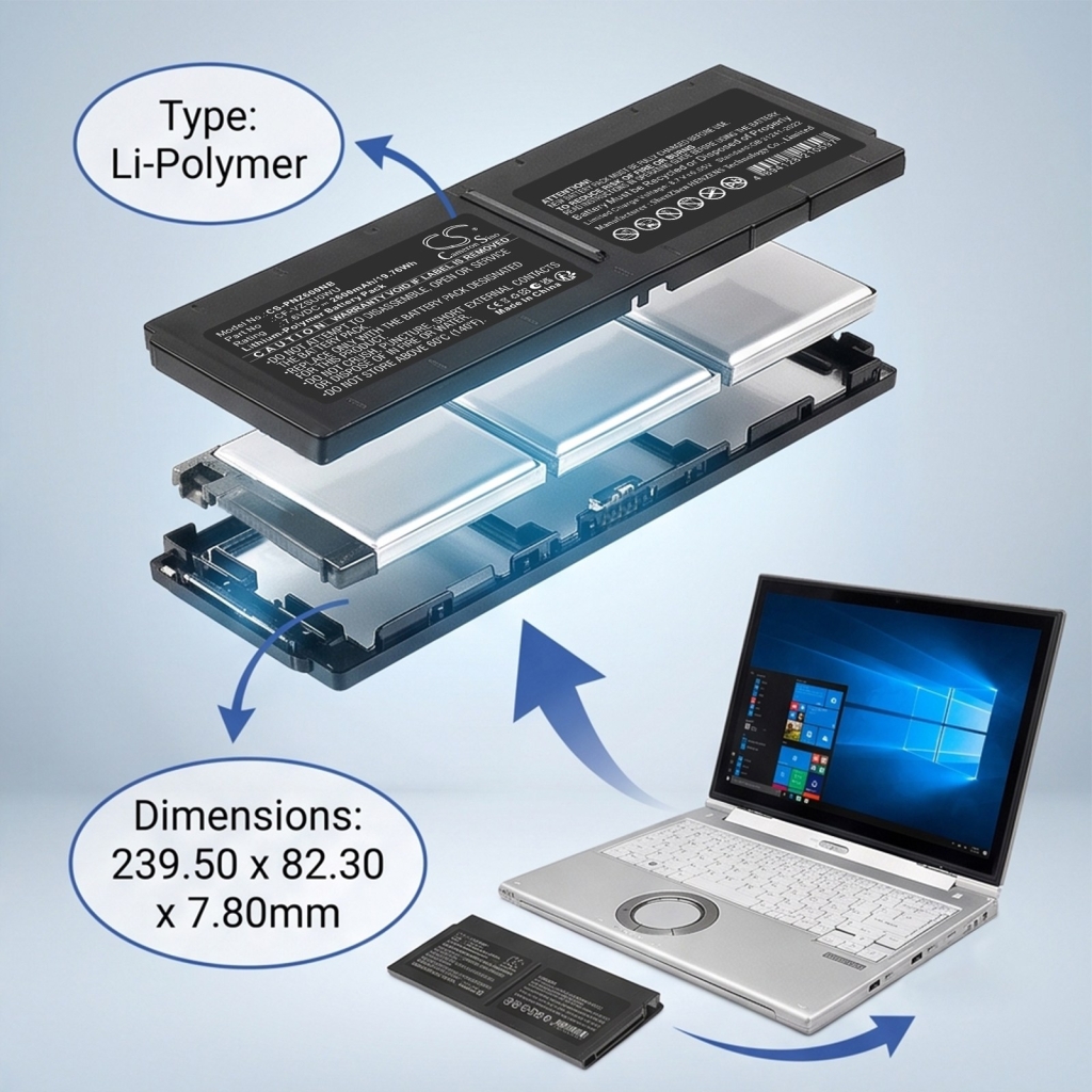 Akkumulátor kompatibilis a következőkkel Panasonic CS-PNZ600NB