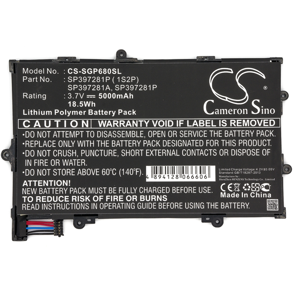 Kompatibilis akkumulátor csere Samsung SP397281A,SP397281P,SP397281P ( 1S2P)