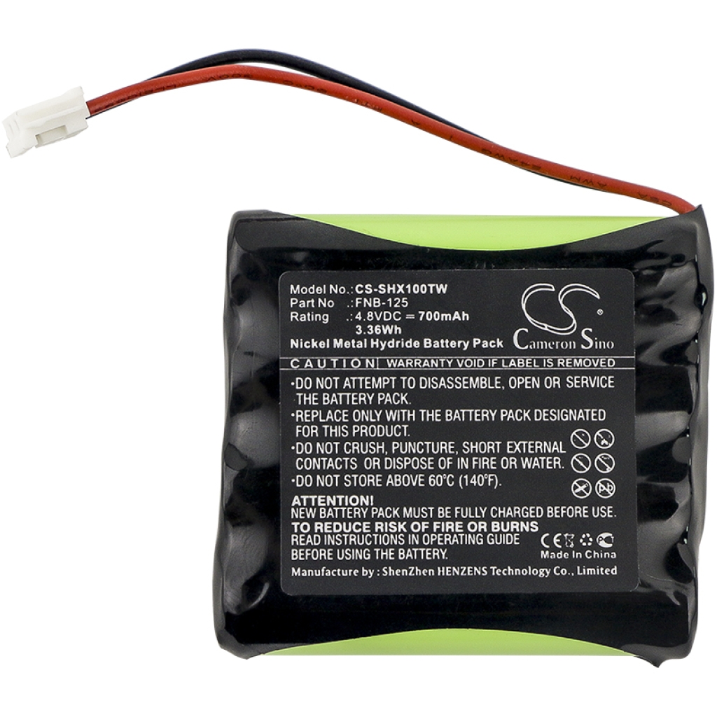 Kompatibilis akkumulátor csere Standard Horizon FNB-125