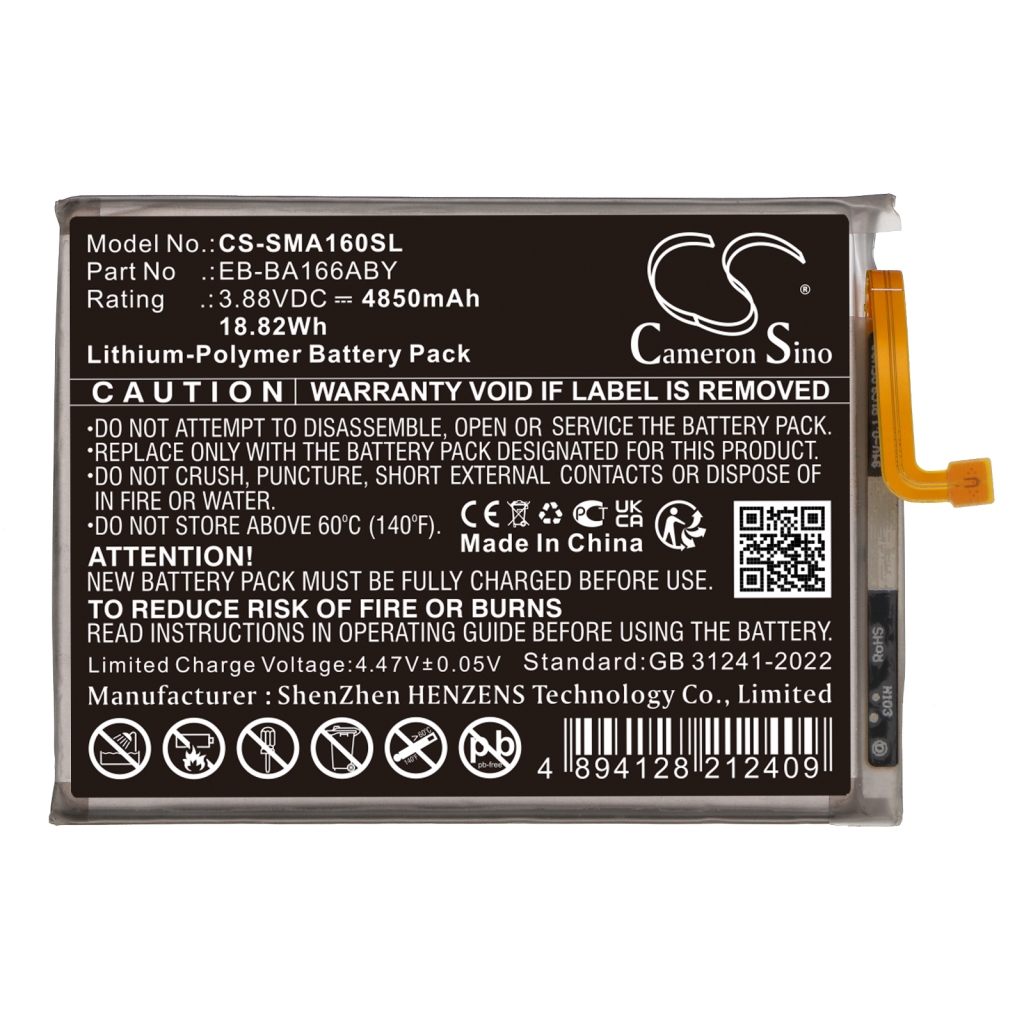 Kompatibilis akkumulátor csere Samsung EB-BA166ABY