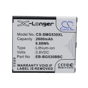 CS-SMG530XL<br />Batteries for   replaces battery EB-BG530BBU