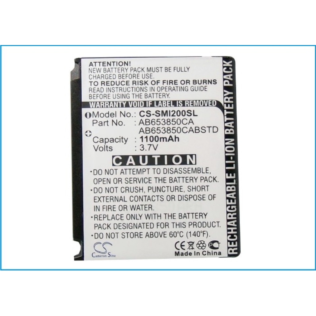 Kompatibilis akkumulátor csere Samsung AB653850CA,AB653850CABSTD,AB653850CC