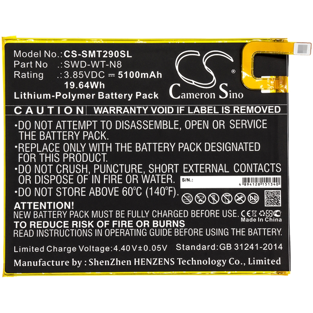 Kompatibilis akkumulátor csere Samsung SWD-WT-N8