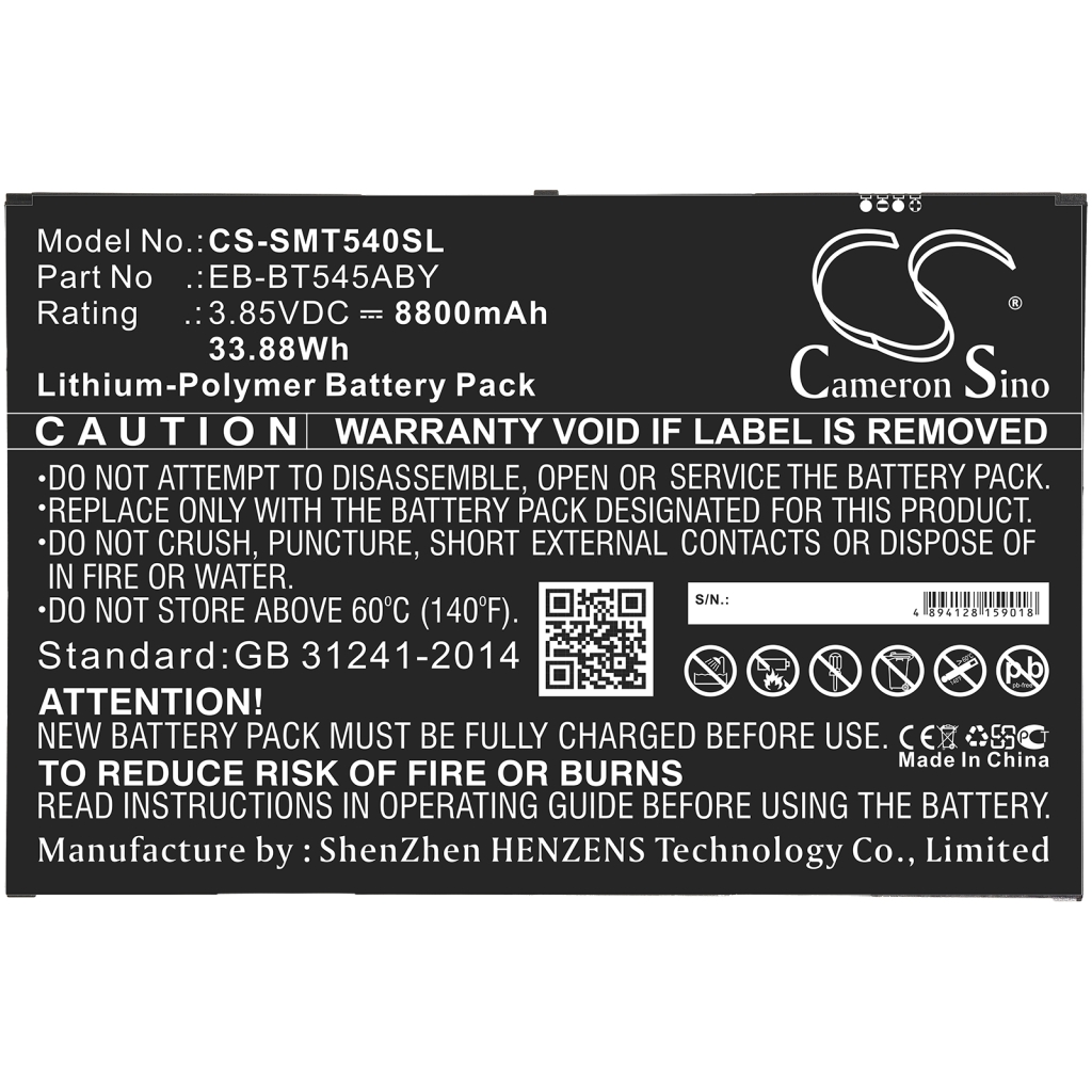Kompatibilis akkumulátor csere Samsung EB-BT545ABY