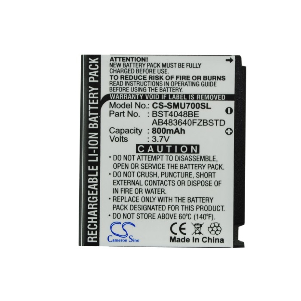Kompatibilis akkumulátor csere Samsung AB483640CU,AB603443CE,AB603443CUCSTD