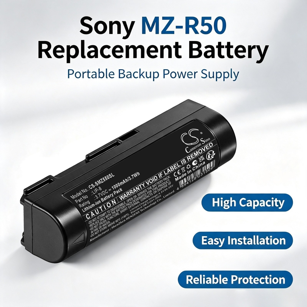 Akkumulátorok kompatibilis a következőkkel Sony MZ-R50 MZ-R50 CS-SMZ550SL