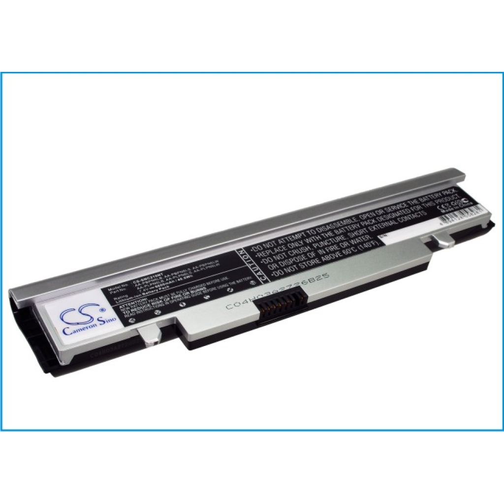 Cameron Sino CS-SNC210NT silver laptop battery angled label side view