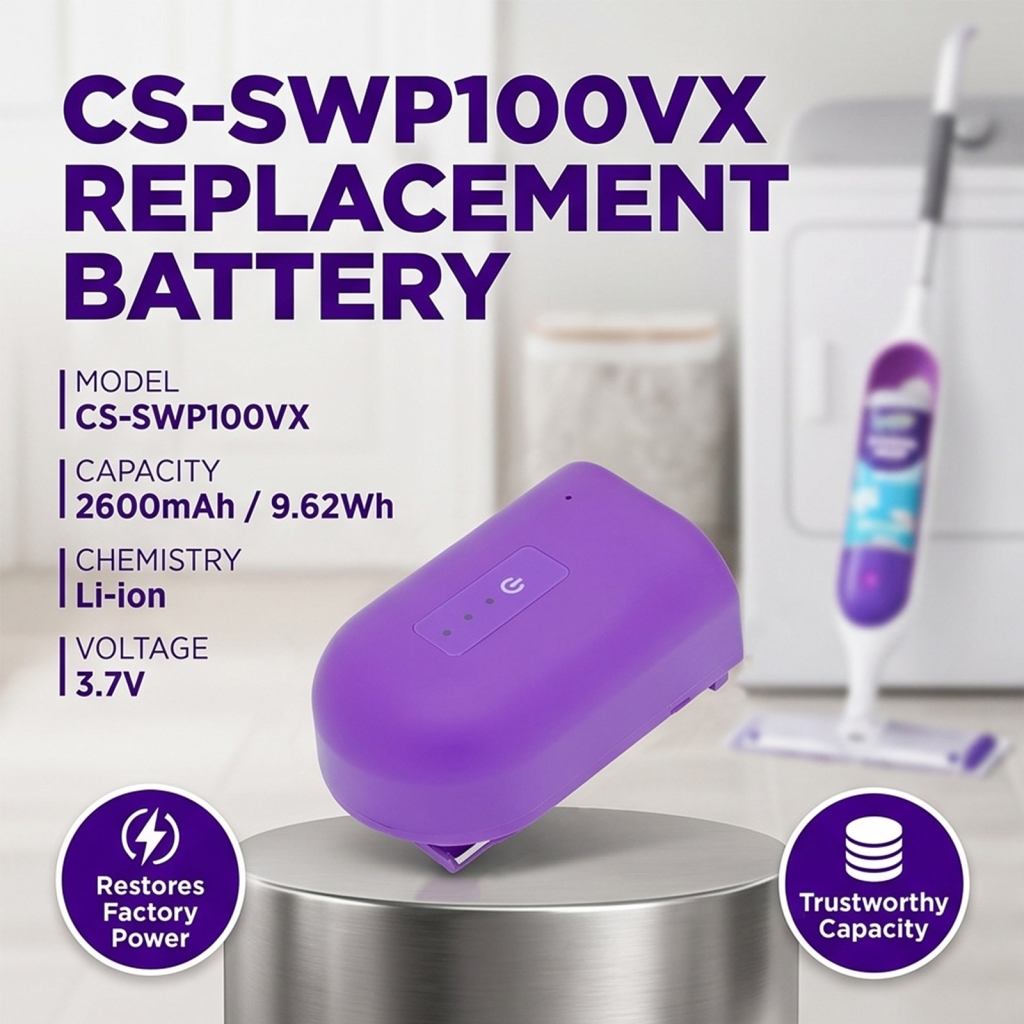 Akkumulátorok kompatibilis a következőkkel Swiffer Power Mop CS-SWP100VX