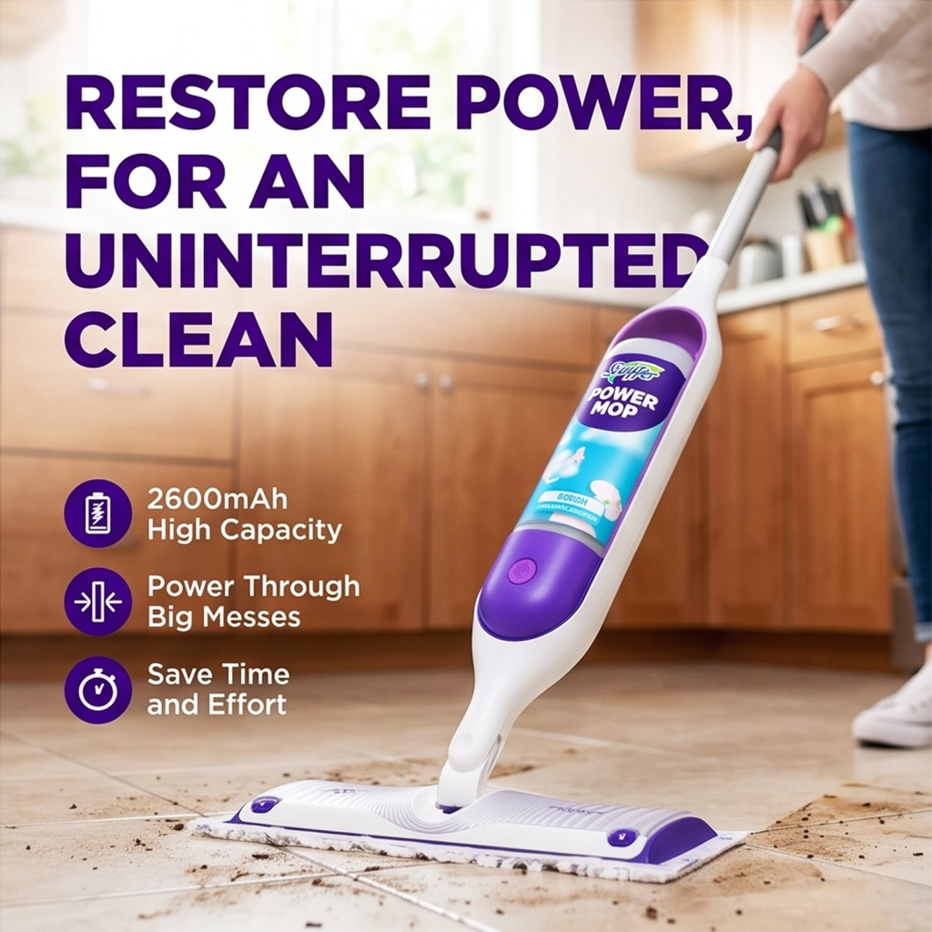 Akkumulátorok kompatibilis a következőkkel Swiffer Power Mop CS-SWP100VX