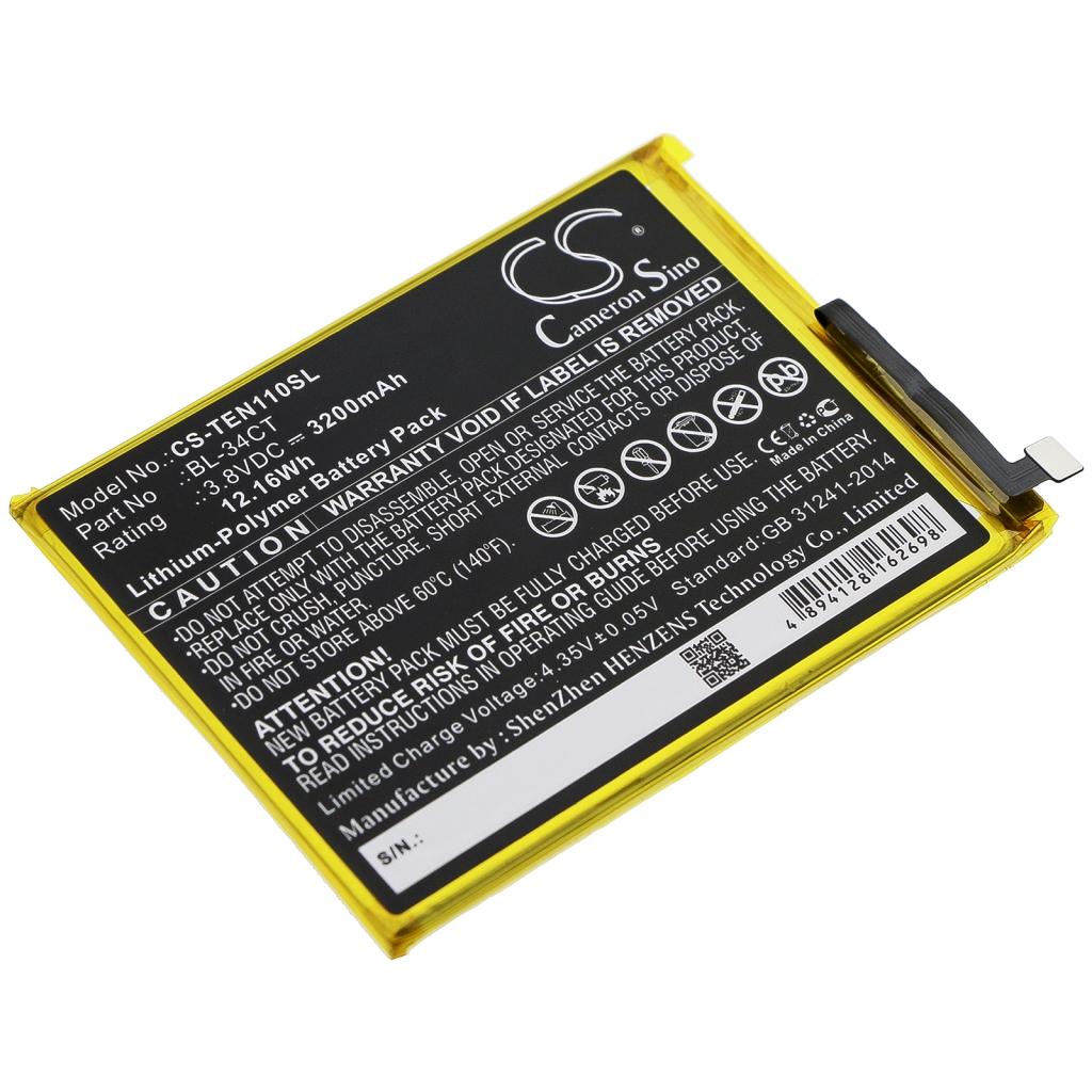 Akkumulátorok Mobiltelefon akkumulátorok CS-TEN110SL