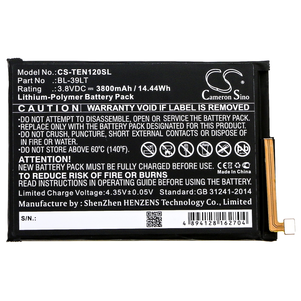 Kompatibilis akkumulátor csere Tecno BL-39LT